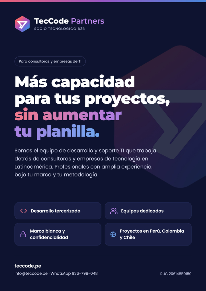 Portada del brochure TecCode Partners