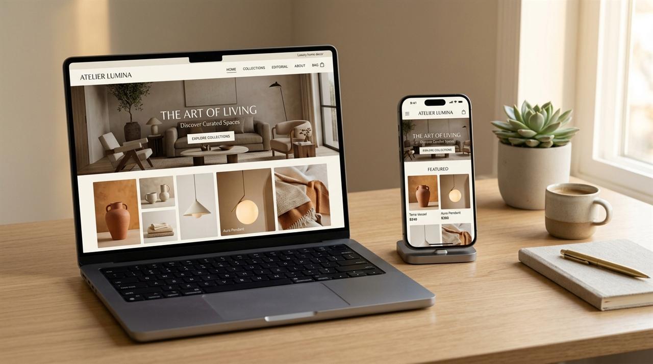 Diseño de una tienda online moderna y atractiva